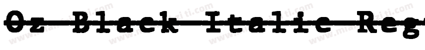 Oz Black Italic Regu字体转换
